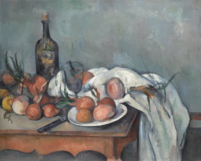 Stillleben mit Zwiebeln von Paul Cézanne